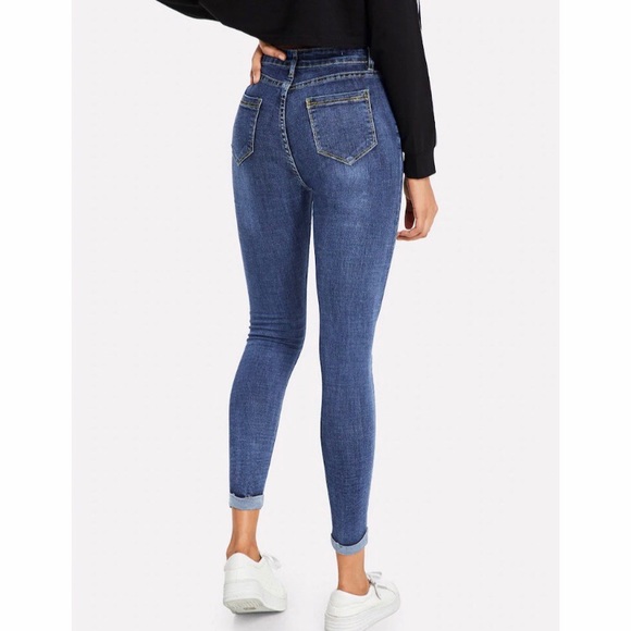 Ripped Skinny Jeans M - Picture 2 of 5